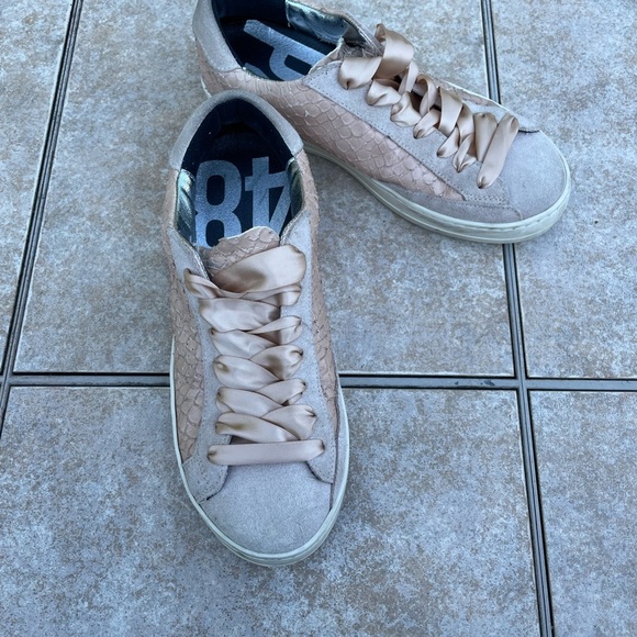 p448 john pink python snakeskin print sneakers - Picture 11 of 16